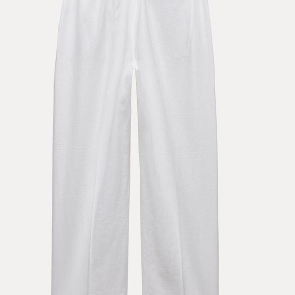 Zara Pants - Linen blend straight pants